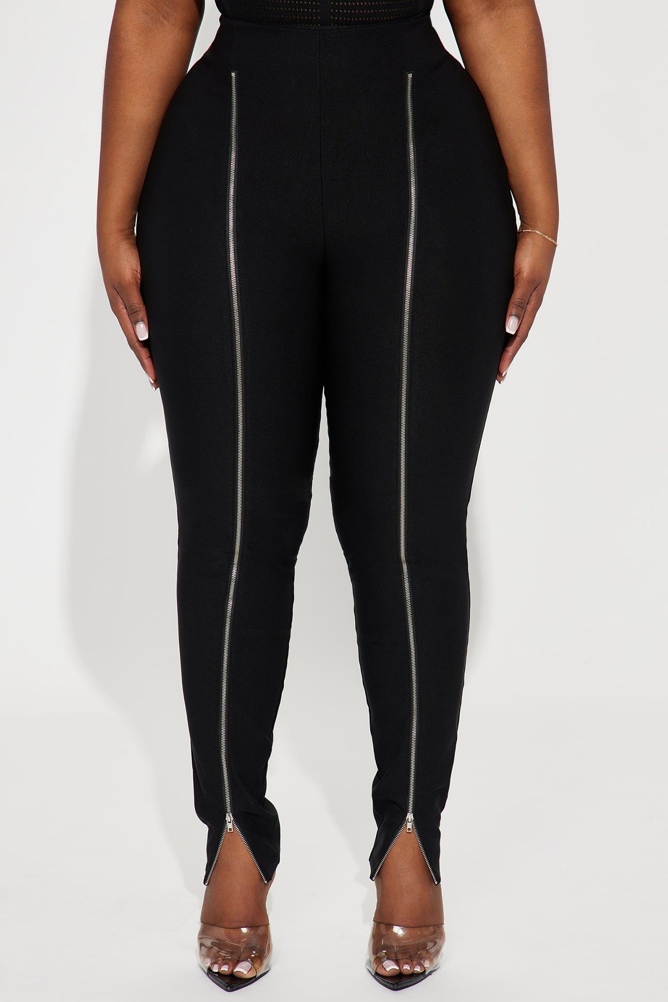 Had Your Chance Zip Up Skinny Pant - Black sold by Fashion Nova product image thumbnail 5