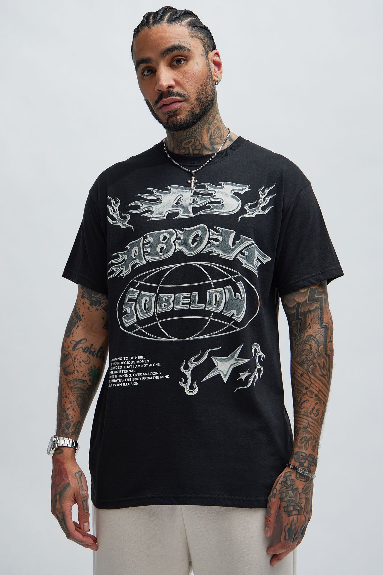 As Above So Below Short Sleeve Tee - Black sold by Fashion Nova