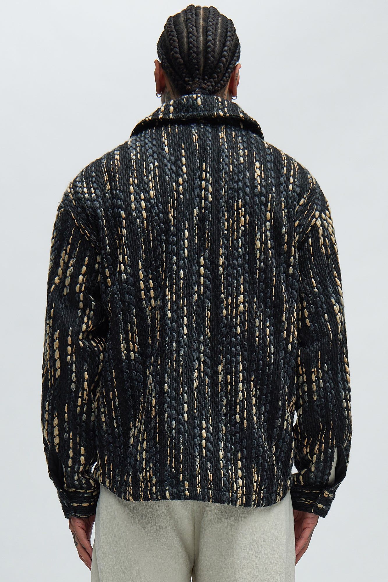 Abacus Textured Shacket - Black/combo sold by Fashion Nova product image thumbnail 4