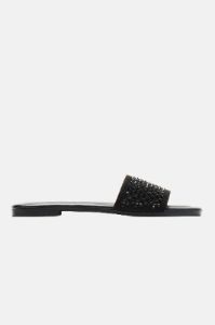 Always Talking Flat Sandals - Black sold by Fashion Nova