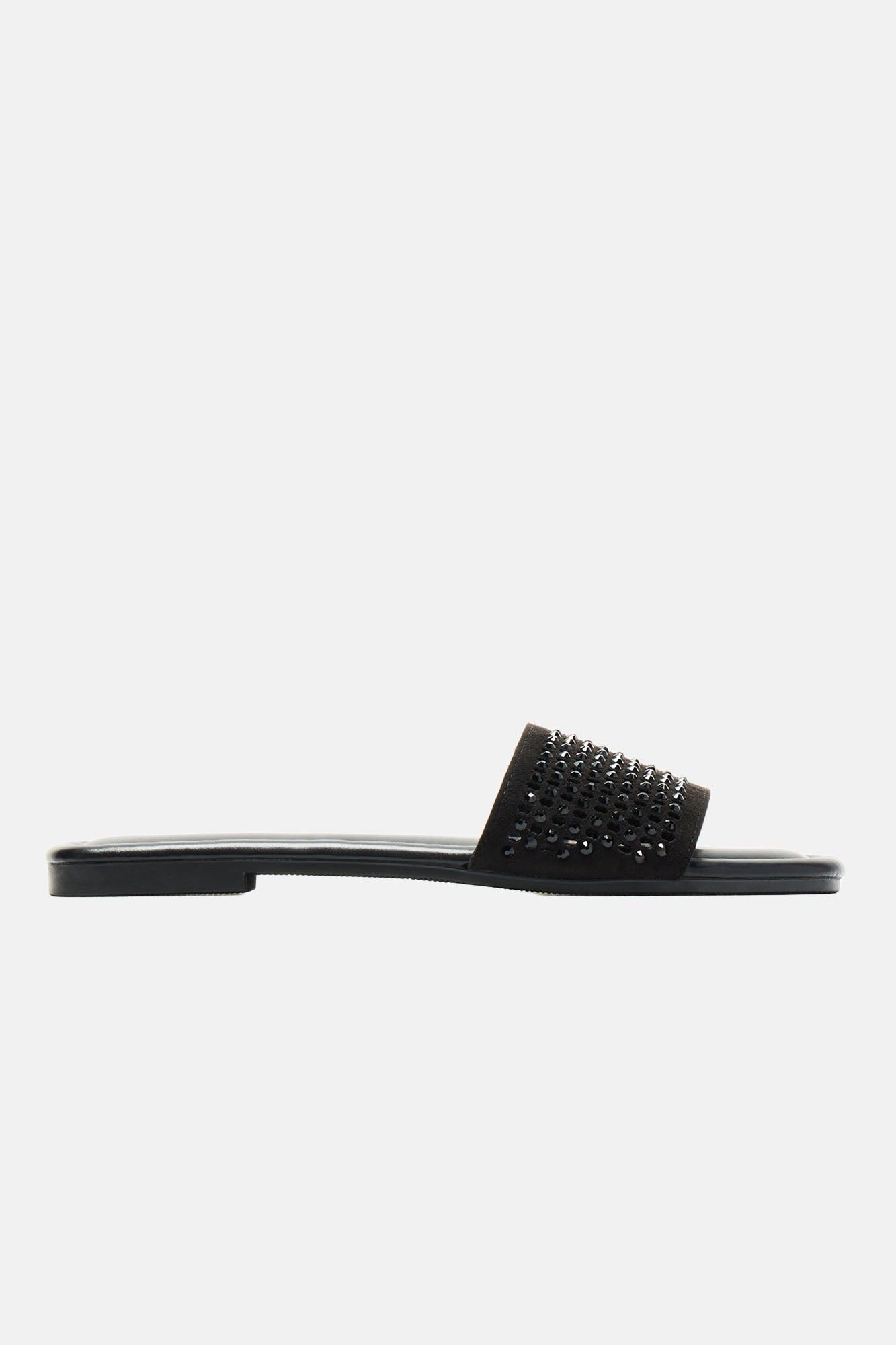 Always Talking Flat Sandals - Black sold by Fashion Nova product image thumbnail 4
