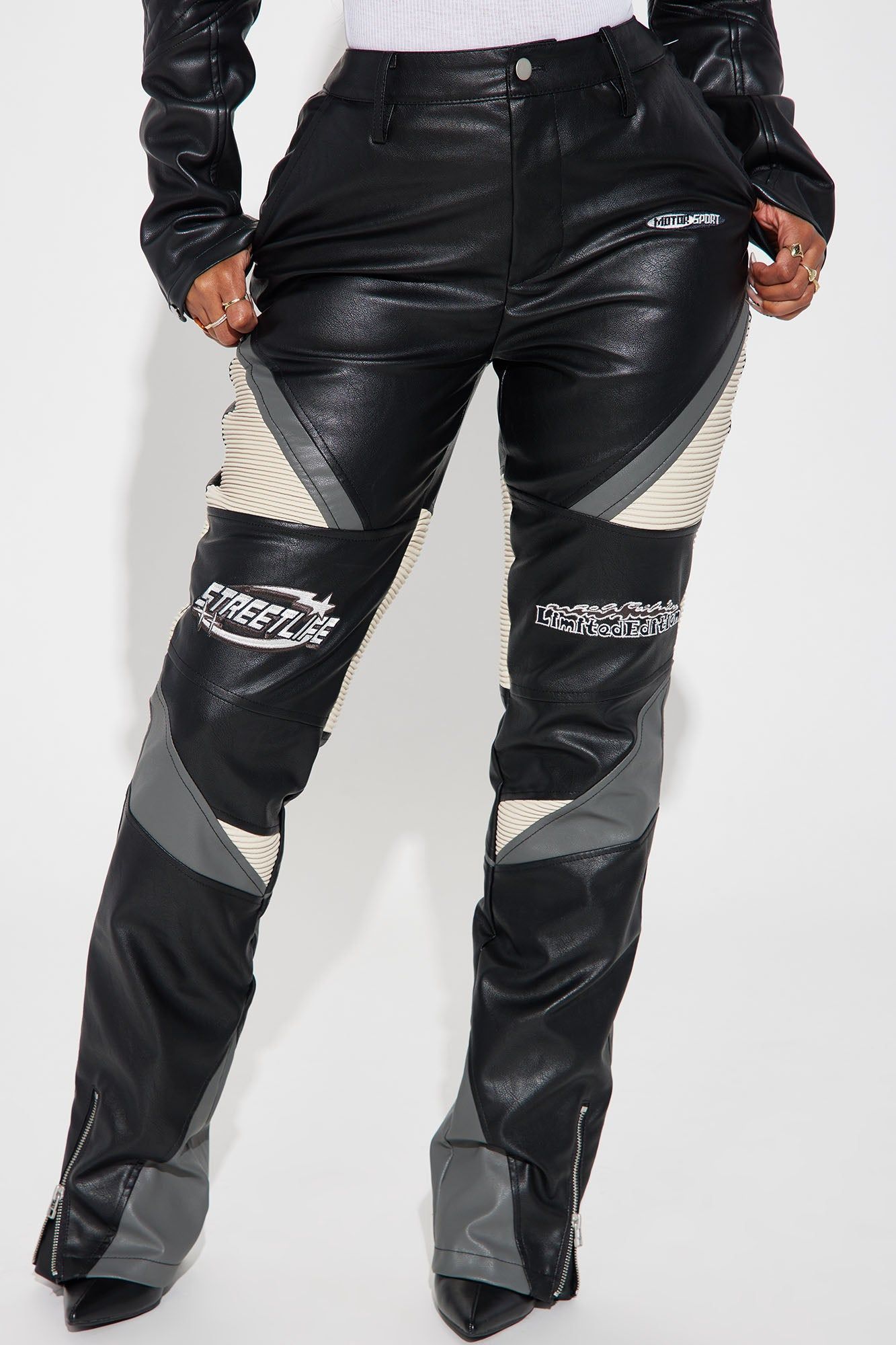 Lets Ride Moto Pant - Black/combo sold by Fashion Nova product image thumbnail 2