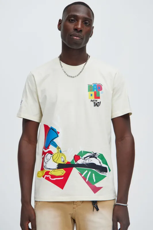 Bad Tweety Short Sleeve Tee - Off White sold by Fashion Nova