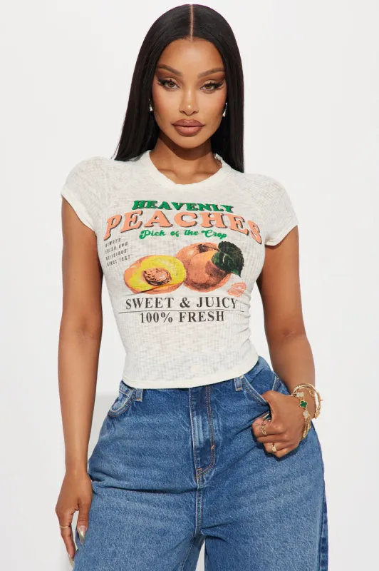Farmers Fresh Peaches Tee - Sand sold by Fashion Nova