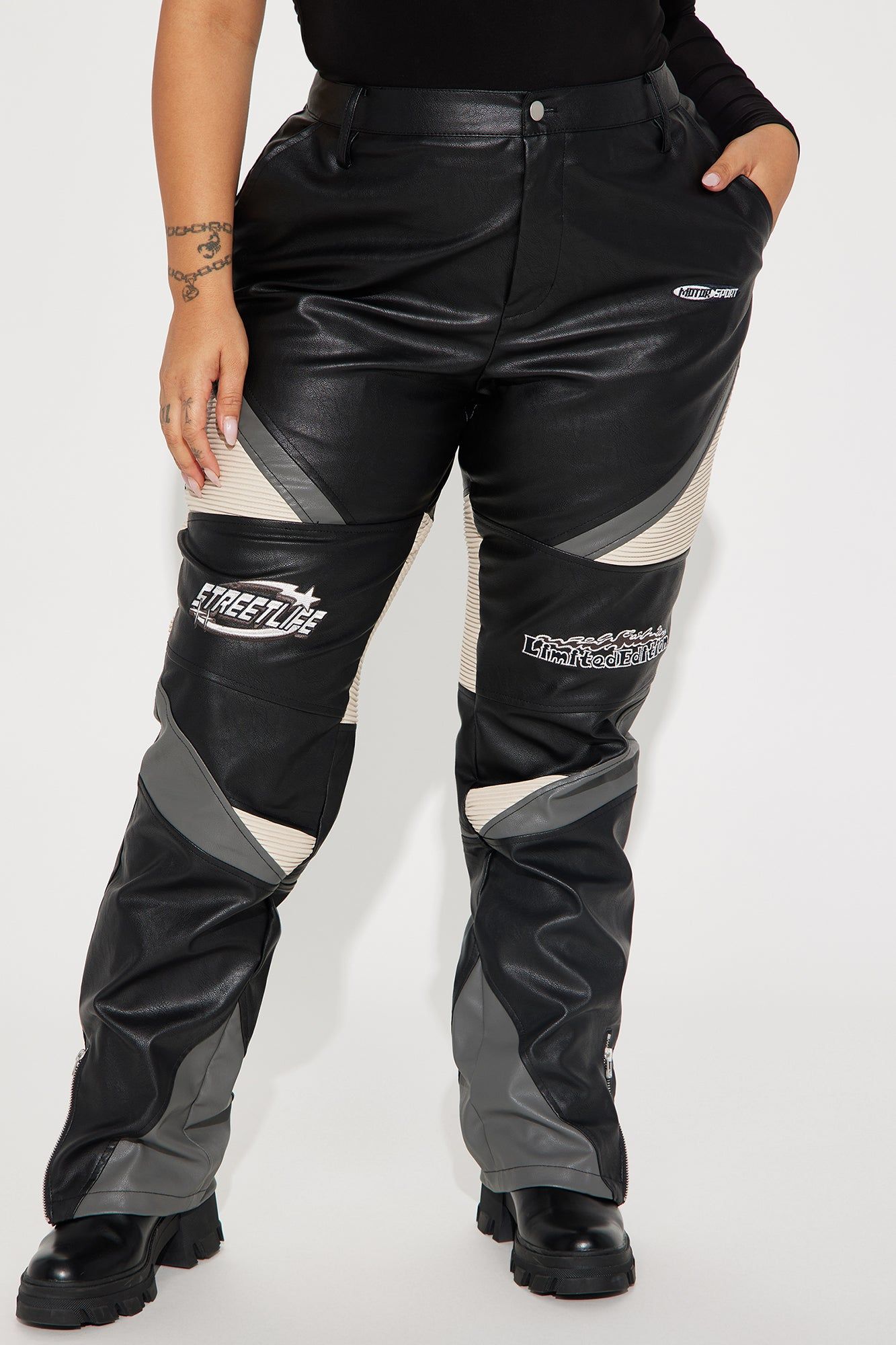 Lets Ride Moto Pant - Black/combo sold by Fashion Nova product image thumbnail 6