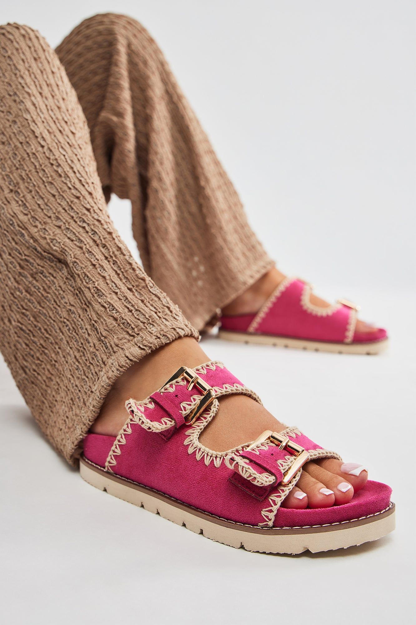 Up And About Flat Sandals - Pink sold by Fashion Nova product image thumbnail 3