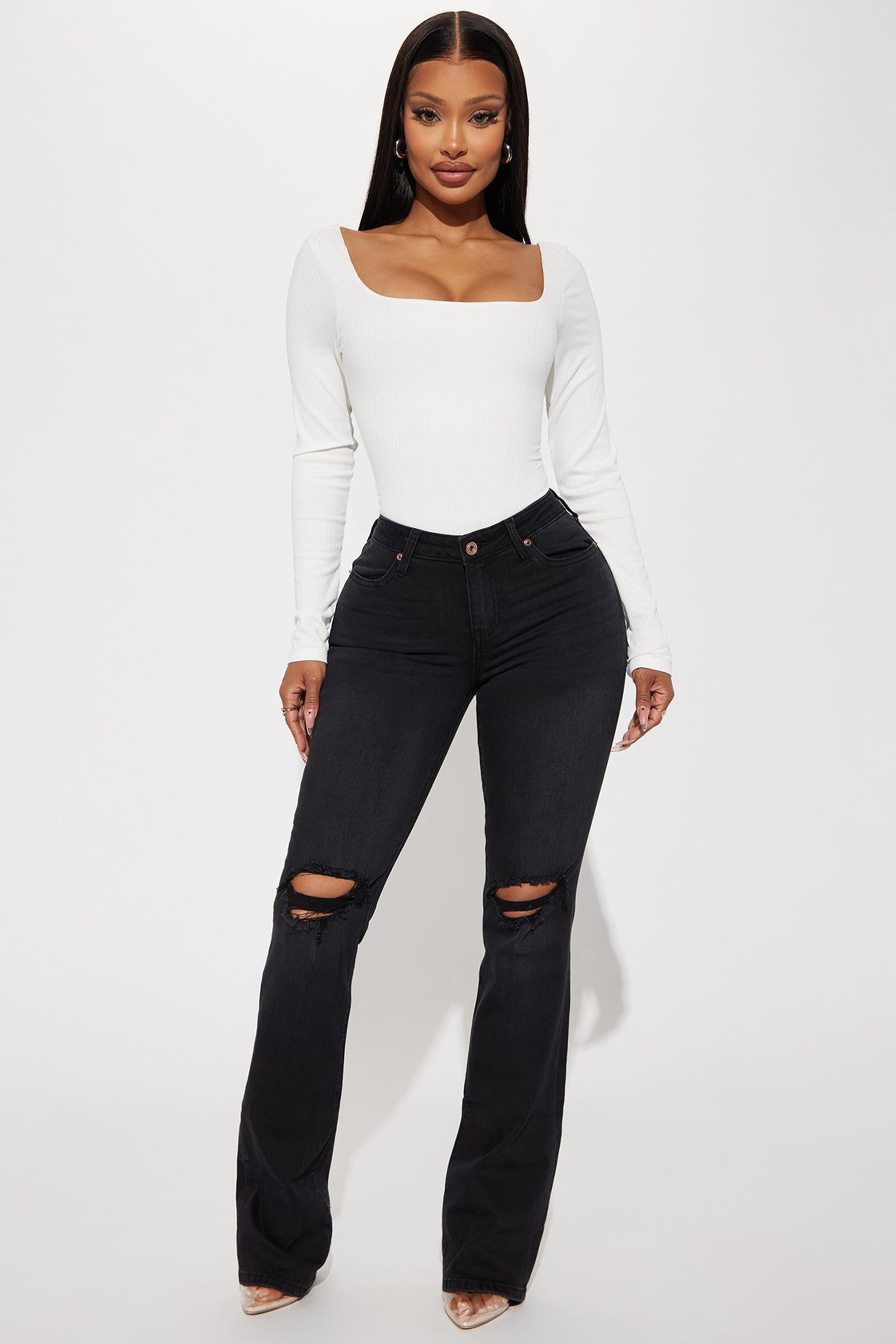 Irina Double Lined Bodysuit - Off White sold by Fashion Nova product image thumbnail 2