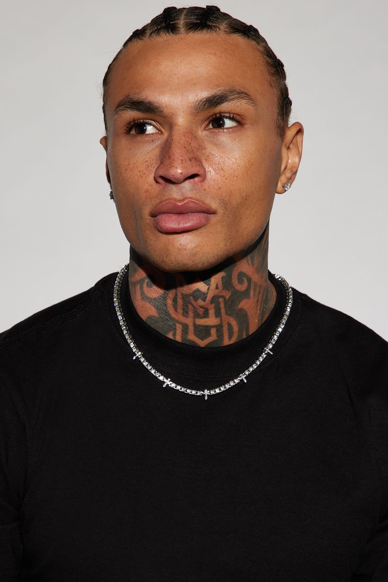 Cross Tennis Chain Necklace - Silver sold by Fashion Nova product image thumbnail 2