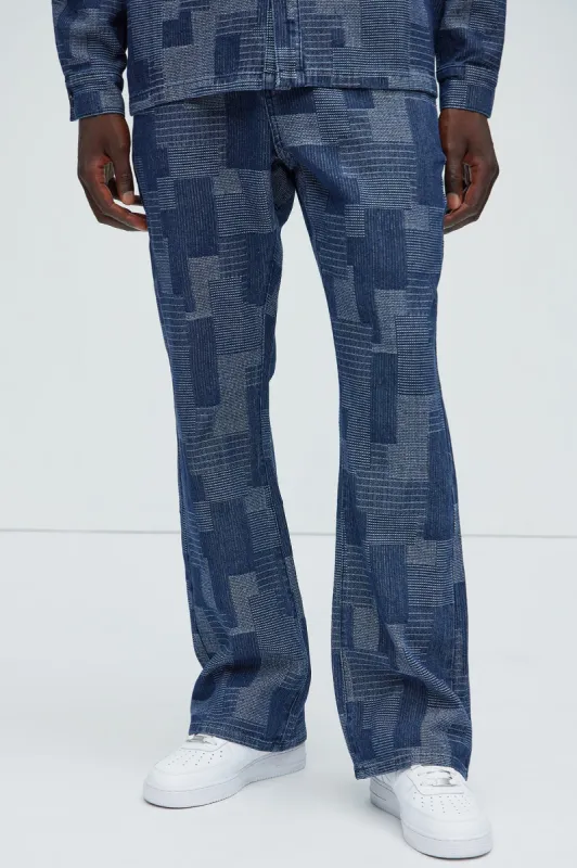 Stockton Stacked Slim Flare Jeans - Indigo sold by Fashion Nova