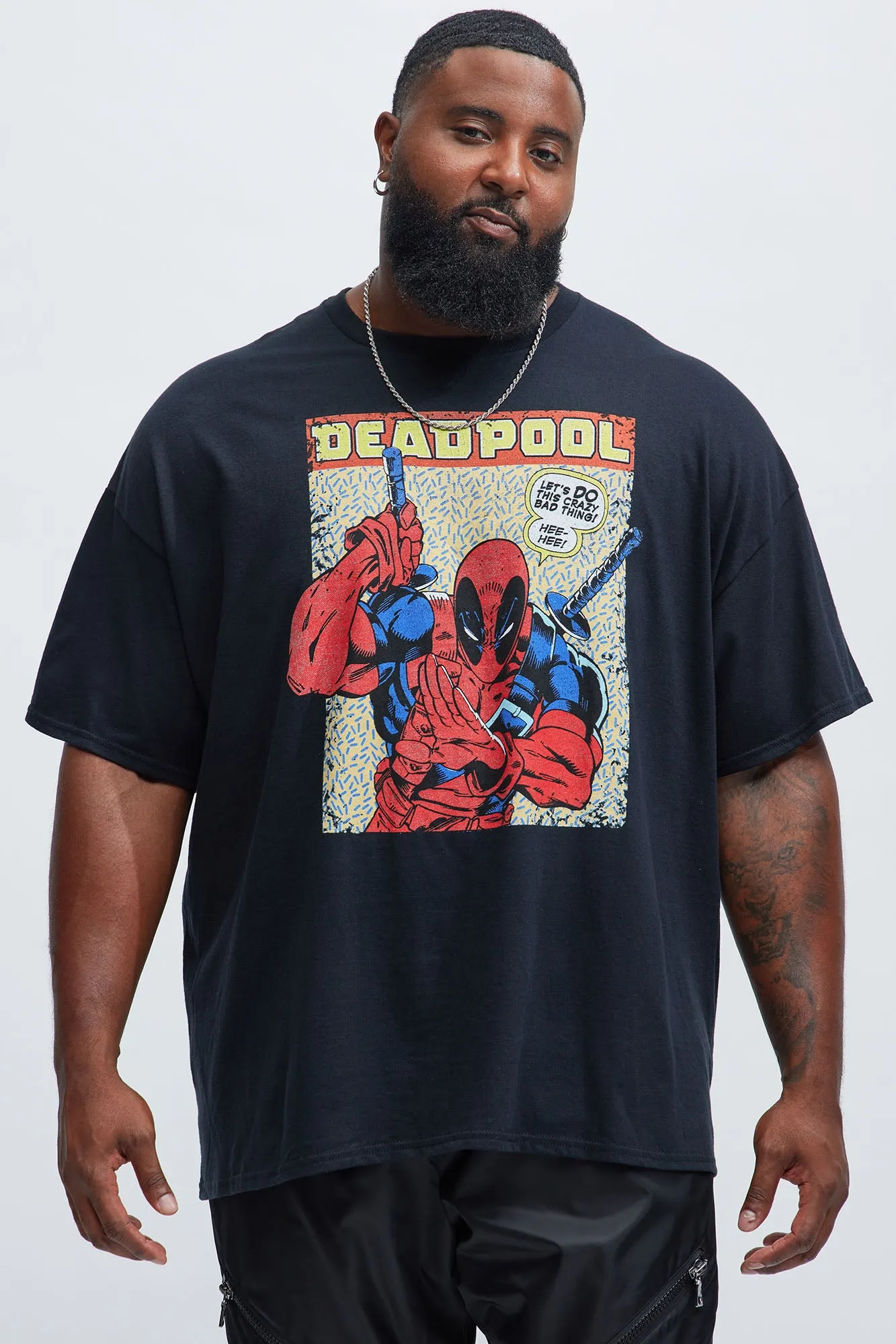 Marvel Deadpool Short Sleeve Tee - Black sold by Fashion Nova product image thumbnail 4