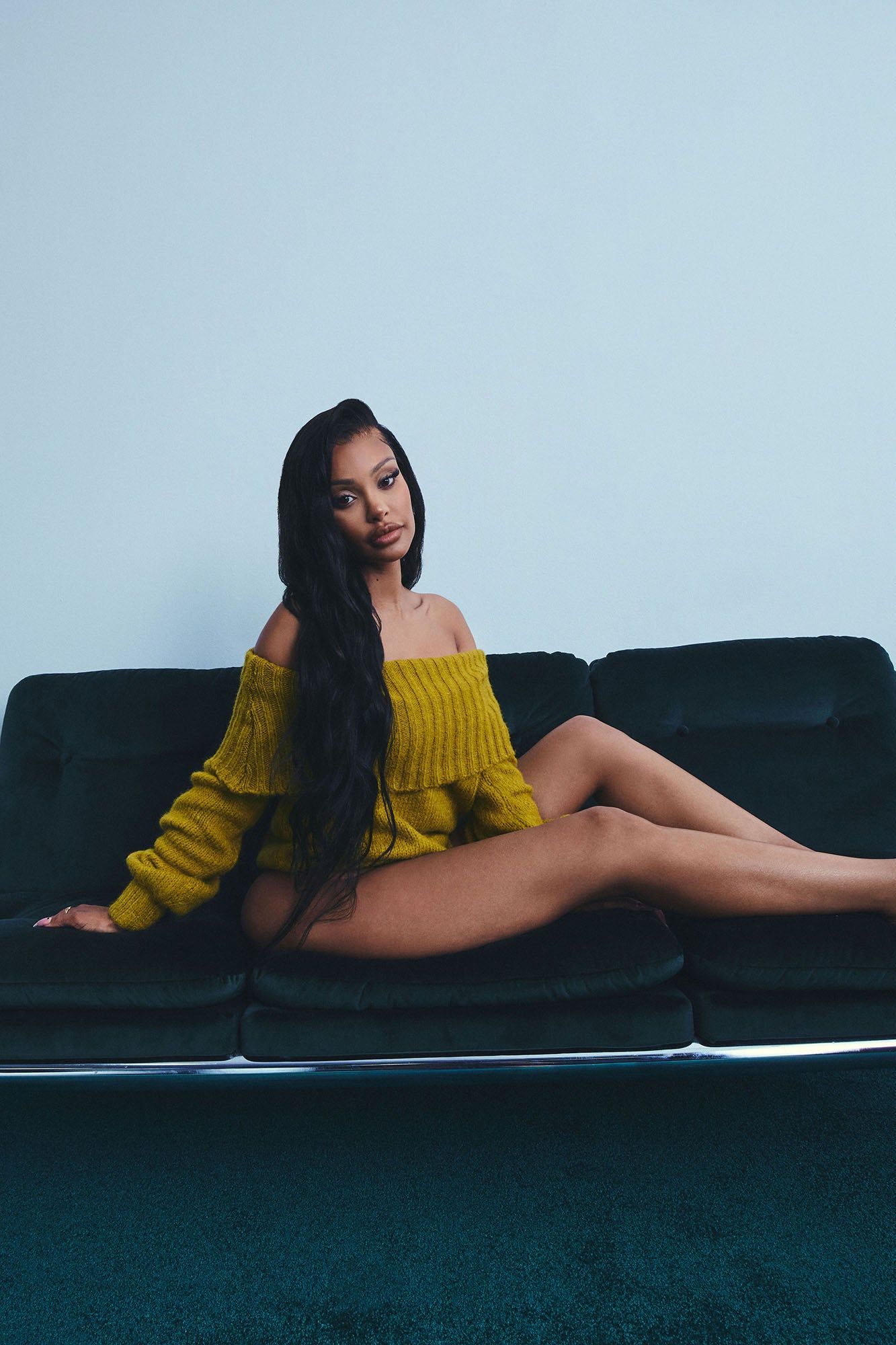 Call Me Off Shoulder Sweater - Olive sold by Fashion Nova product image thumbnail 4