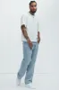 Binney Jacquard Relaxed Short Sleeve Tee - White sold by Fashion Nova