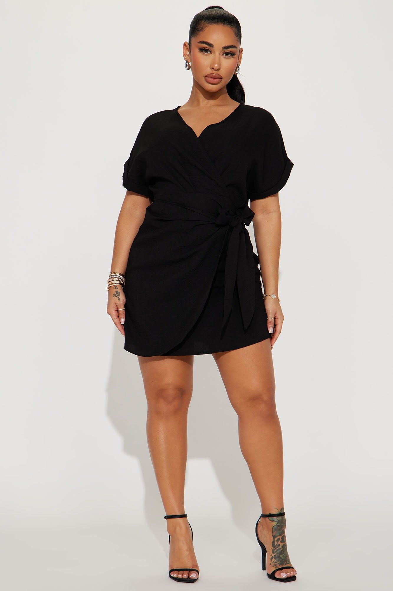 Heather Draped Mini Dress - Black sold by Fashion Nova product image thumbnail 2