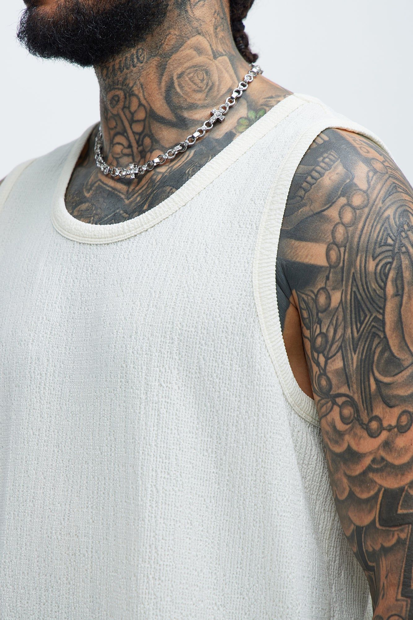 Kerr Textured Tank - Cream sold by Fashion Nova product image thumbnail 3