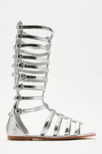 Breaking Free Gladiator Sandals - Silver sold by Fashion Nova