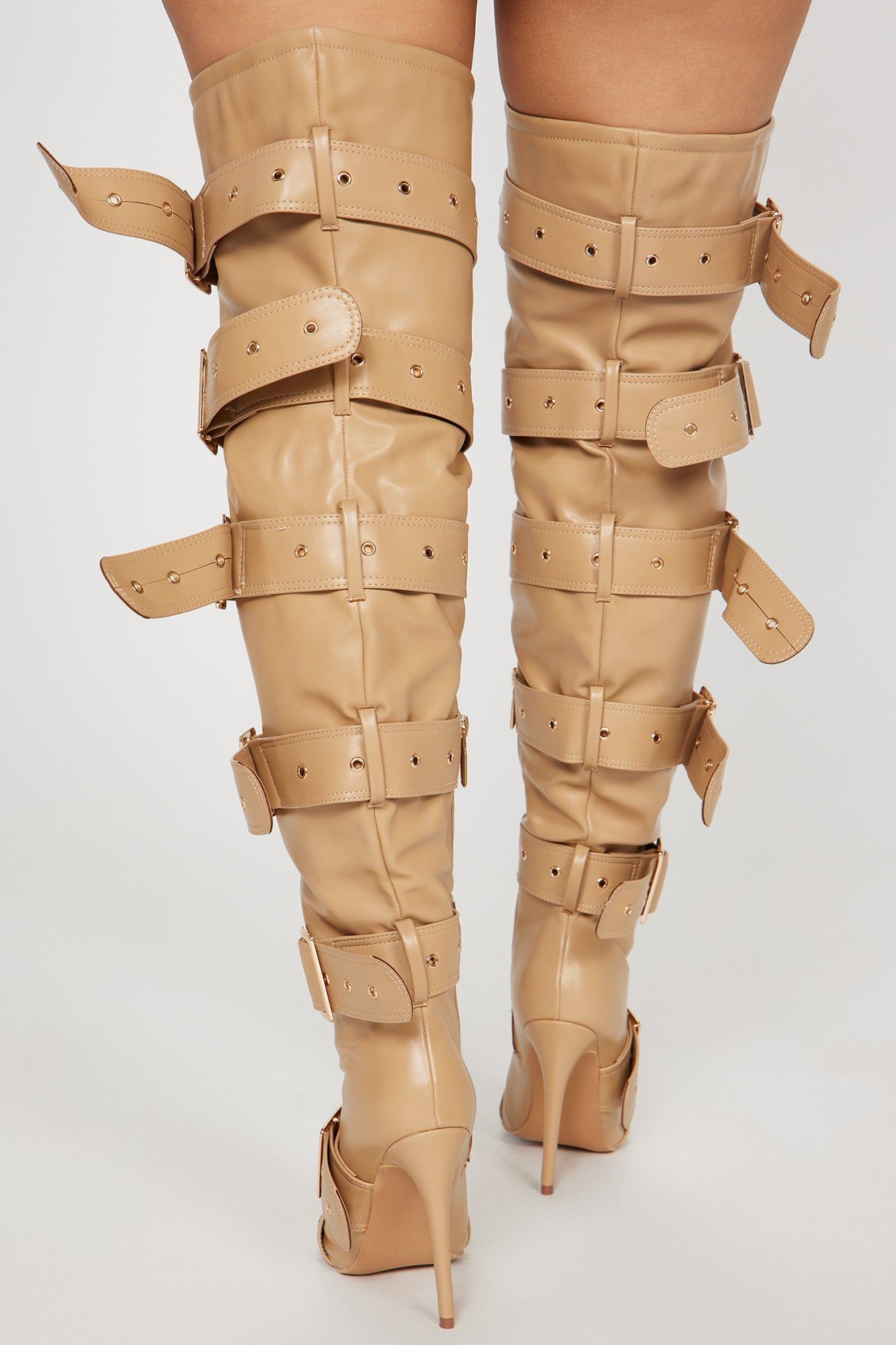 She's A Baddie Over The Knee Heeled Boots - Nude sold by Fashion Nova product image thumbnail 4