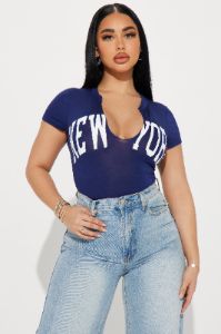 New York Bodysuit - Navy sold by Fashion Nova