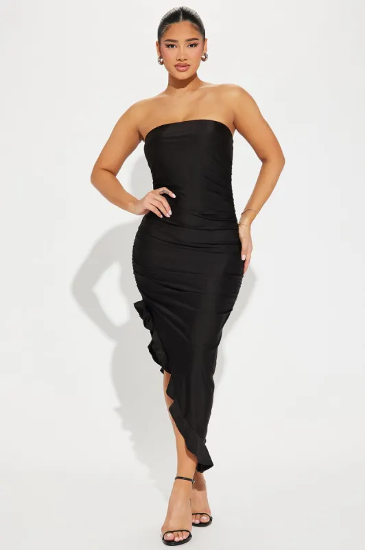 Cia Strapless Maxi Dress - Black sold by Fashion Nova