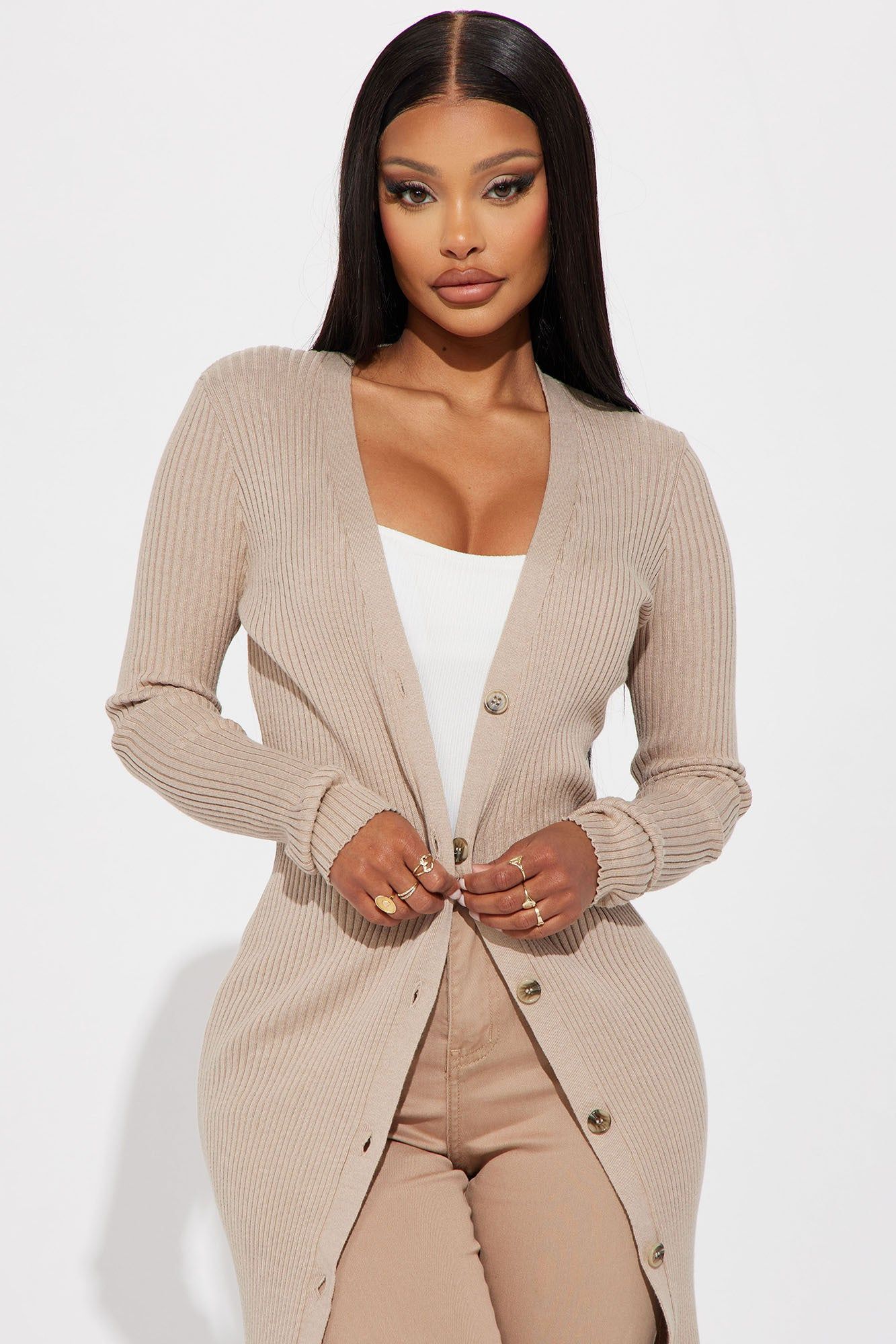 Rissa Cardigan Sweater - Oatmeal sold by Fashion Nova product image thumbnail 2