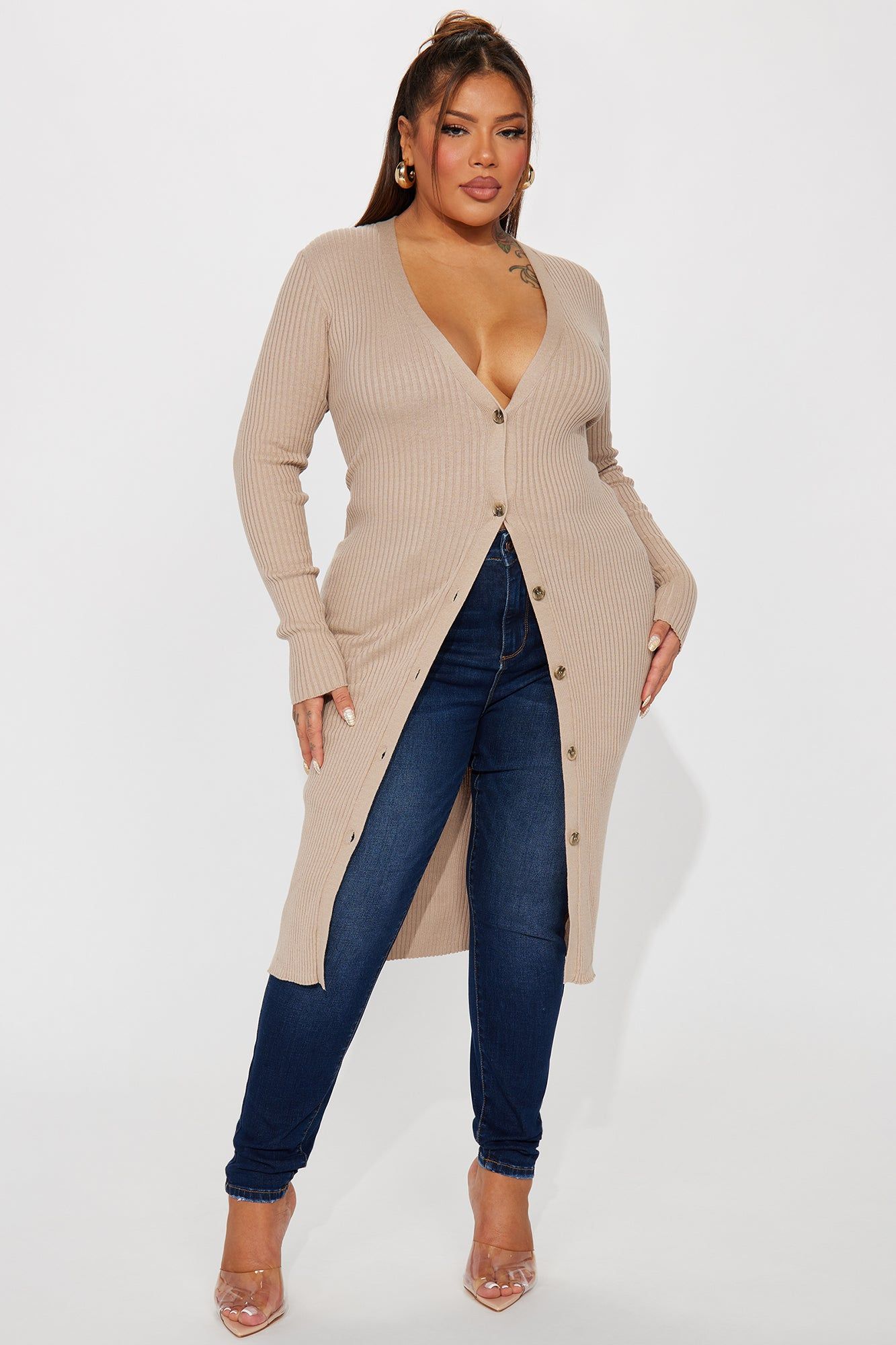 Rissa Cardigan Sweater - Oatmeal sold by Fashion Nova product image thumbnail 4