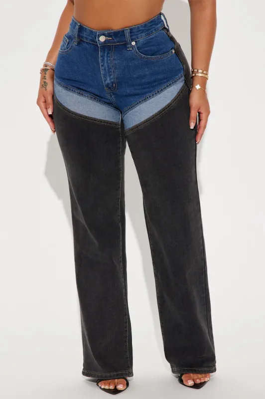 Can't Turn You Down Straight Leg Jeans - Black sold by Fashion Nova