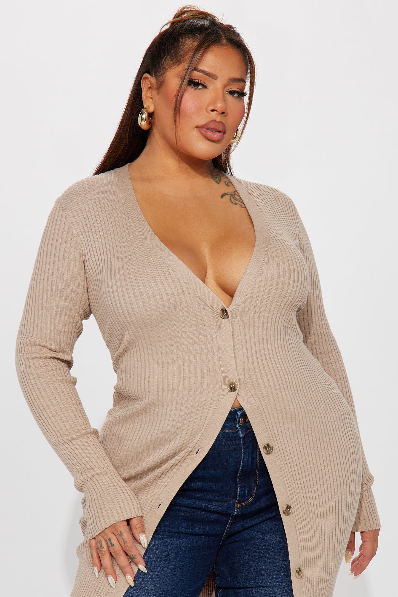Rissa Cardigan Sweater - Oatmeal sold by Fashion Nova product image thumbnail 5