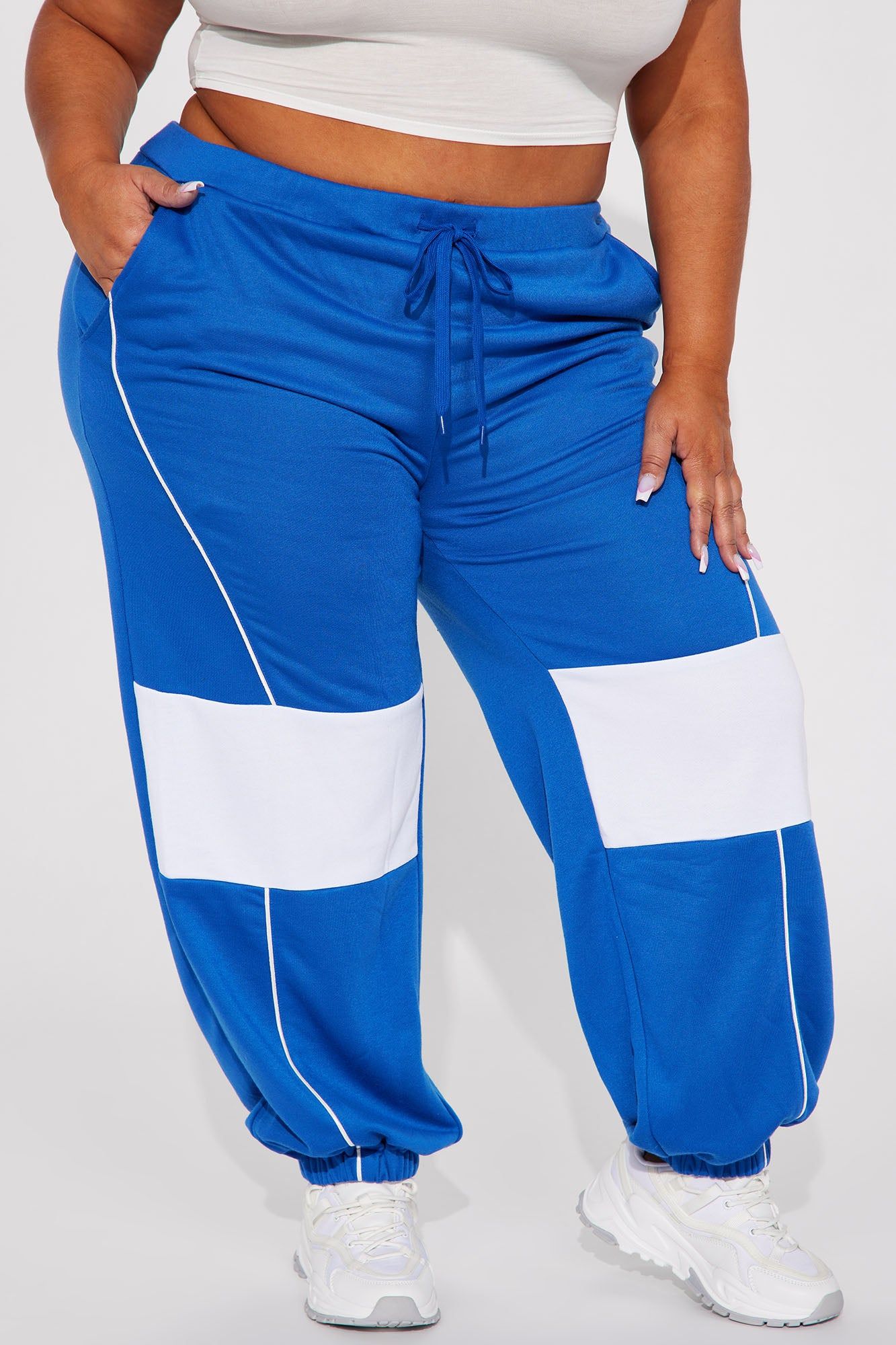Sofia Color Block Lounge Jogger - Blue/combo sold by Fashion Nova product image thumbnail 2