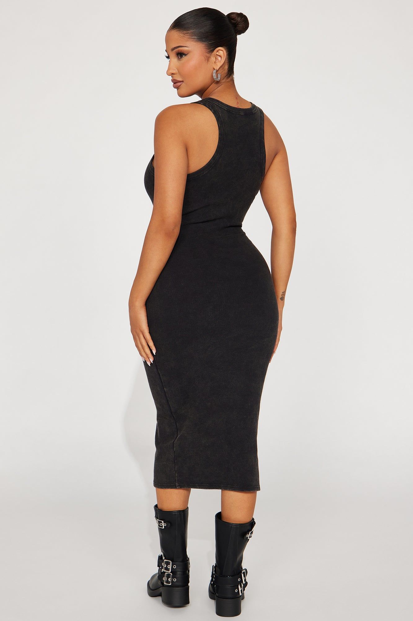 Kate Ribbed Midi Dress - Black sold by Fashion Nova product image thumbnail 3