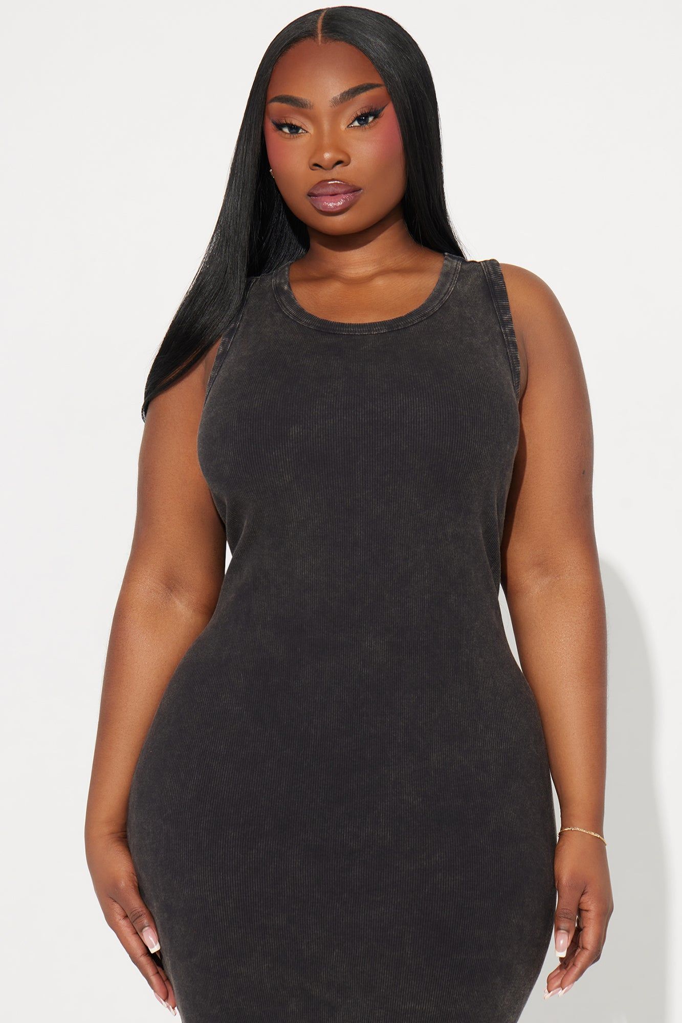 Kate Ribbed Midi Dress - Black sold by Fashion Nova product image thumbnail 5
