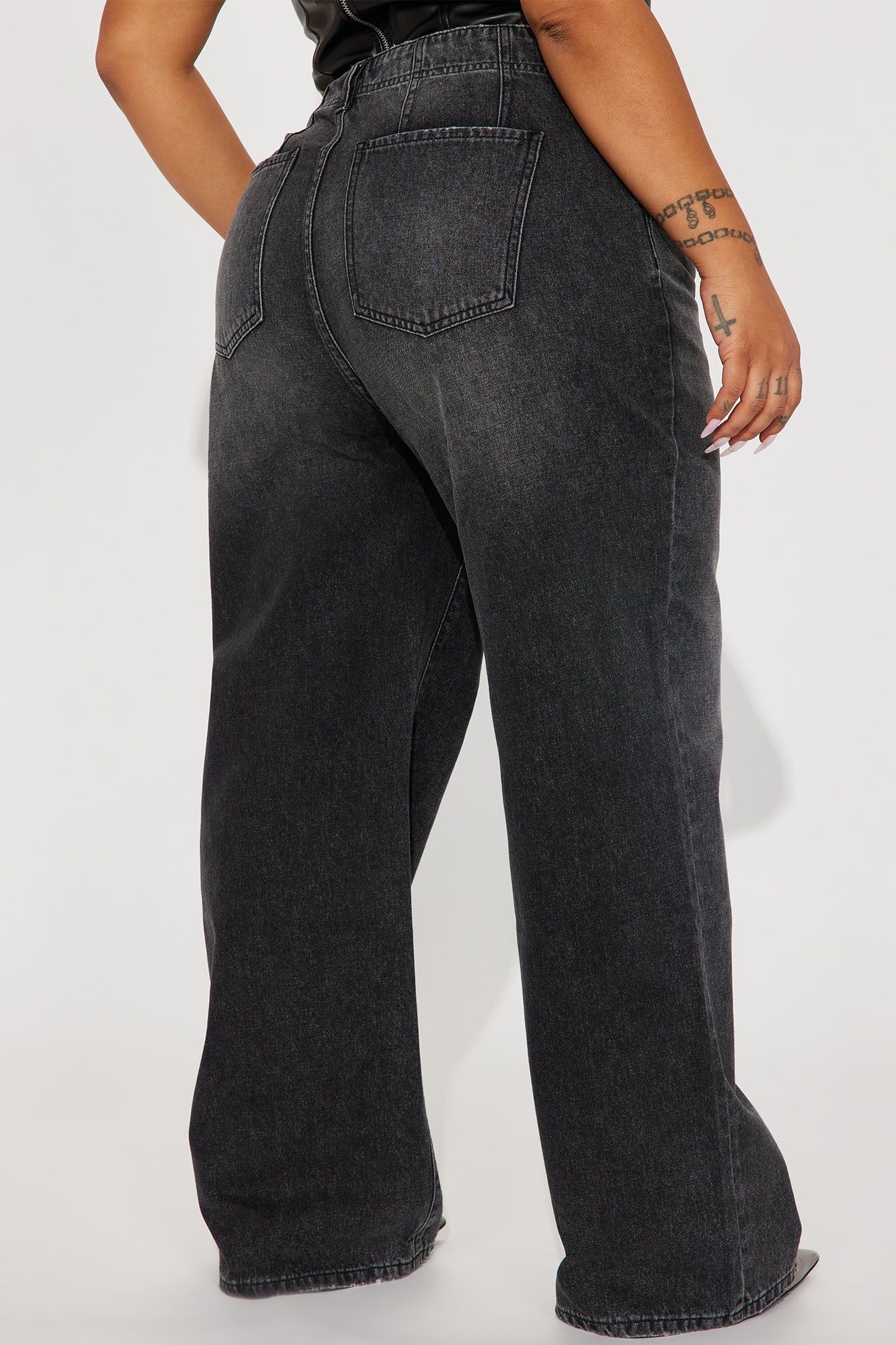 The West End Drop Waist Baggy Jeans - Black Wash sold by Fashion Nova product image thumbnail 6
