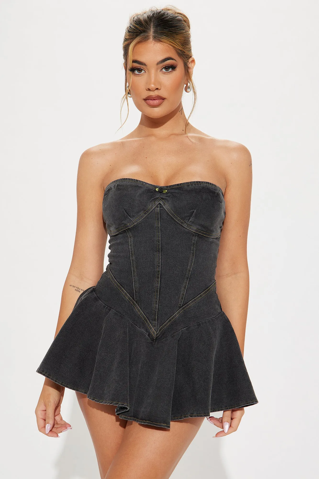 ワンピース Lucy Black Mini Dress Lucy Dress - Black