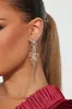 Soaring Butterfly Rhinestone Earrings - Gold sold by Fashion Nova