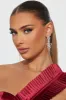 Soaring Butterfly Rhinestone Earrings - Gold sold by Fashion Nova