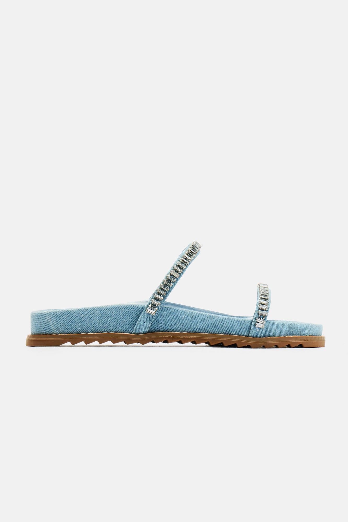 It's A Must Flat Sandals - Denim sold by Fashion Nova product image thumbnail 4
