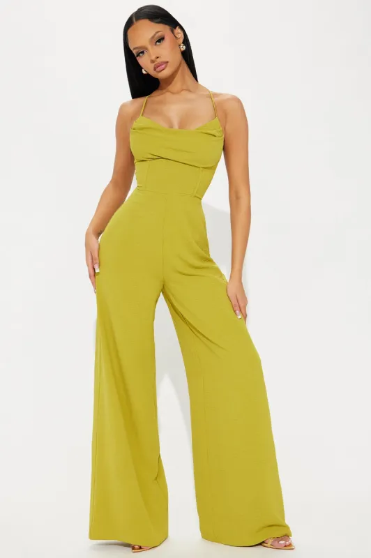 Malani Jumpsuit - Chartreuse sold by Fashion Nova