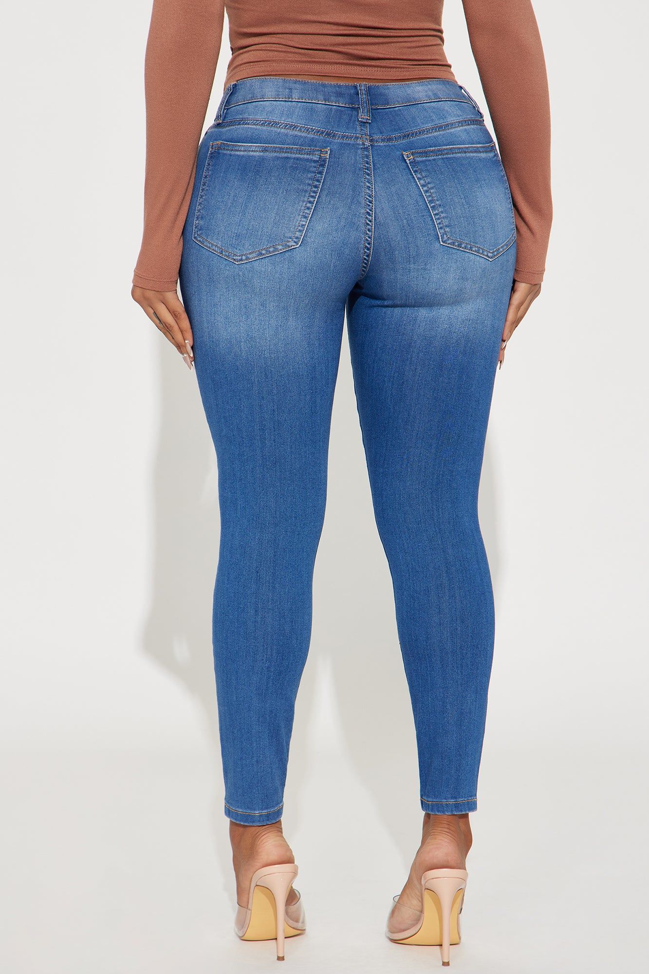Big Spender Stretch Skinny Jeans - Medium Wash sold by Fashion Nova product image thumbnail 3