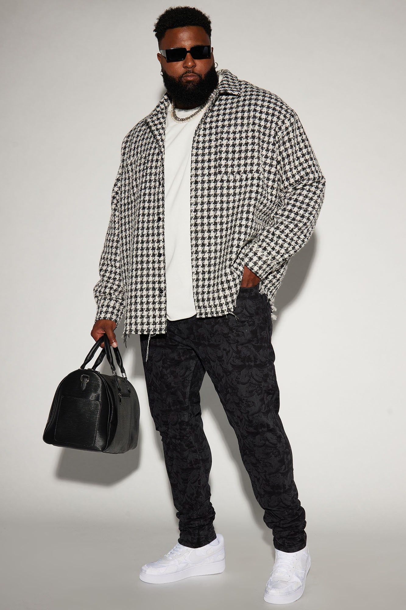 Angelic Messenger Stacked Skinny Jeans - Black Wash sold by Fashion Nova product image thumbnail 6