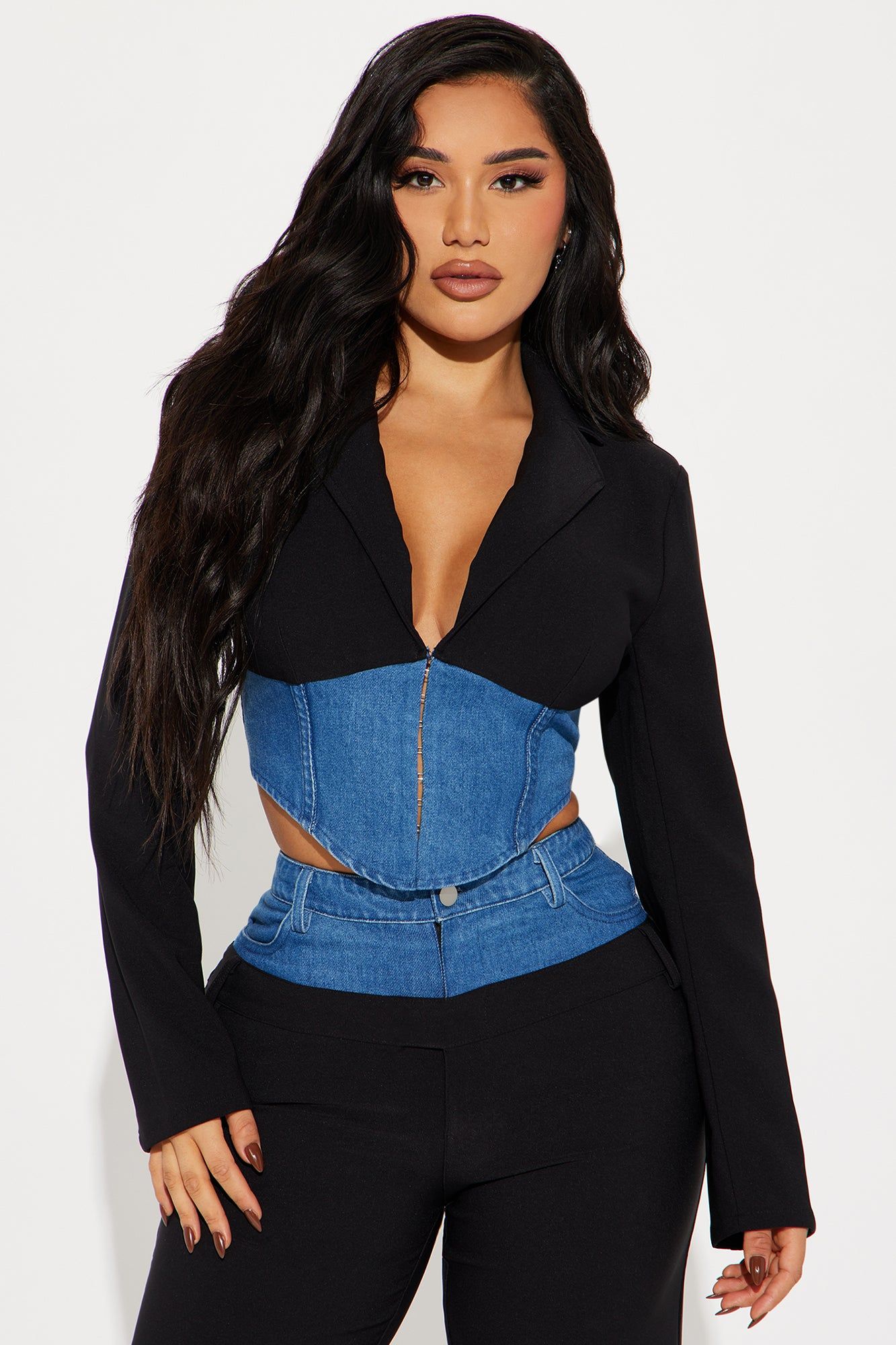 Staying Chic Blazer Pant Set - Black sold by Fashion Nova product image thumbnail 2
