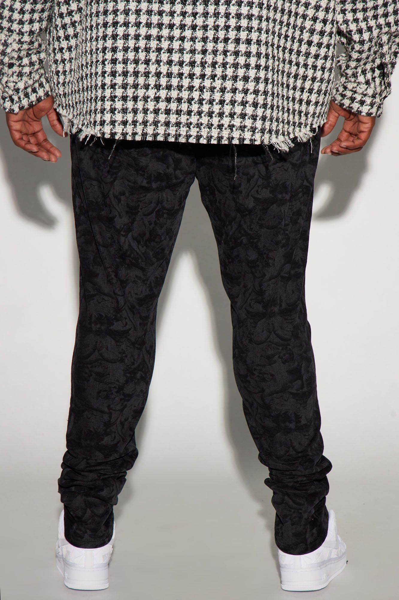 Angelic Messenger Stacked Skinny Jeans - Black Wash sold by Fashion Nova product image thumbnail 7