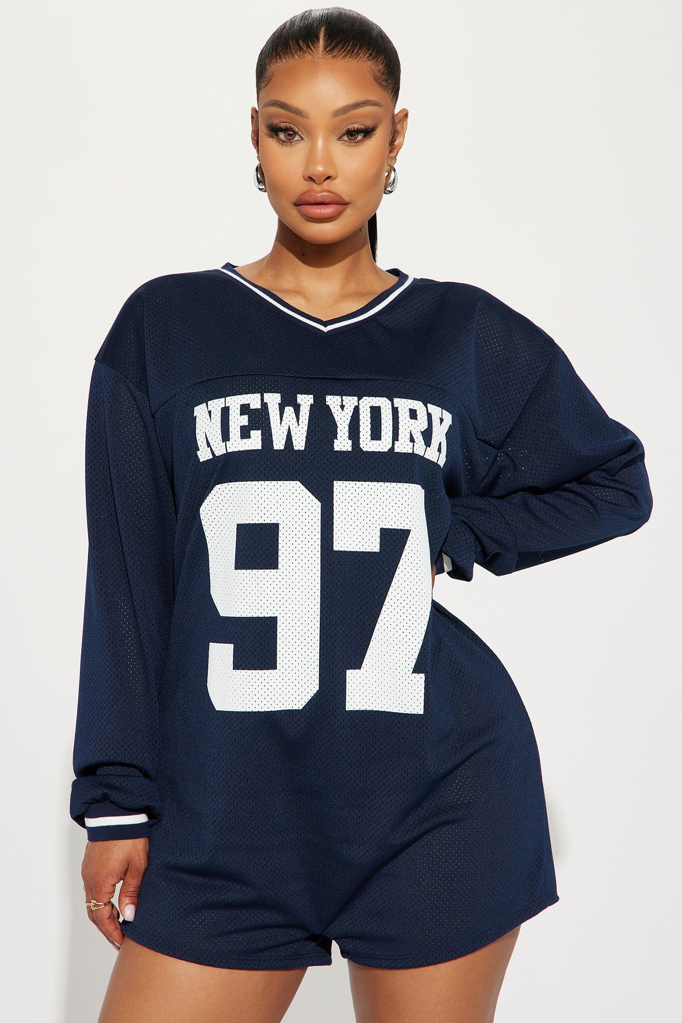 Playing The Field Romper - Navy sold by Fashion Nova product image thumbnail 2