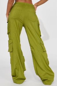 Walk On By Cargo Pant - Green sold by Fashion Nova