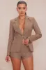 Melina Blazer Short Suit Set - Brown sold by Fashion Nova
