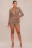 Melina Blazer Short Suit Set - Brown sold by Fashion Nova