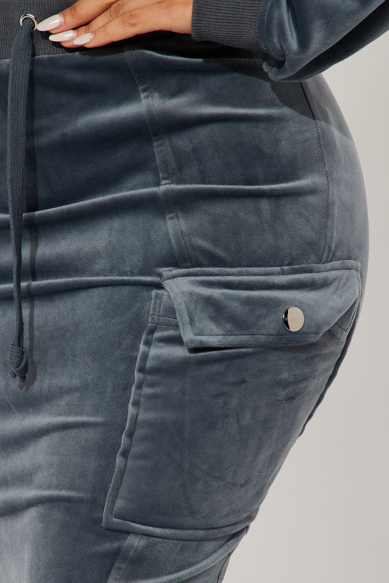 Paisley Velour Maxi Skirt Set - Charcoal sold by Fashion Nova product image thumbnail 3