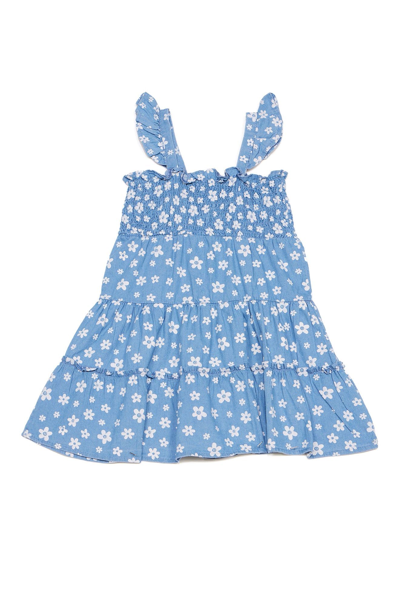 Mini Rolling In Flowers Sleeveless Dress - Blue sold by Fashion Nova