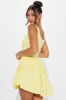 Valentine Twill Mini Dress - Yellow sold by Fashion Nova