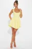 Valentine Twill Mini Dress - Yellow sold by Fashion Nova
