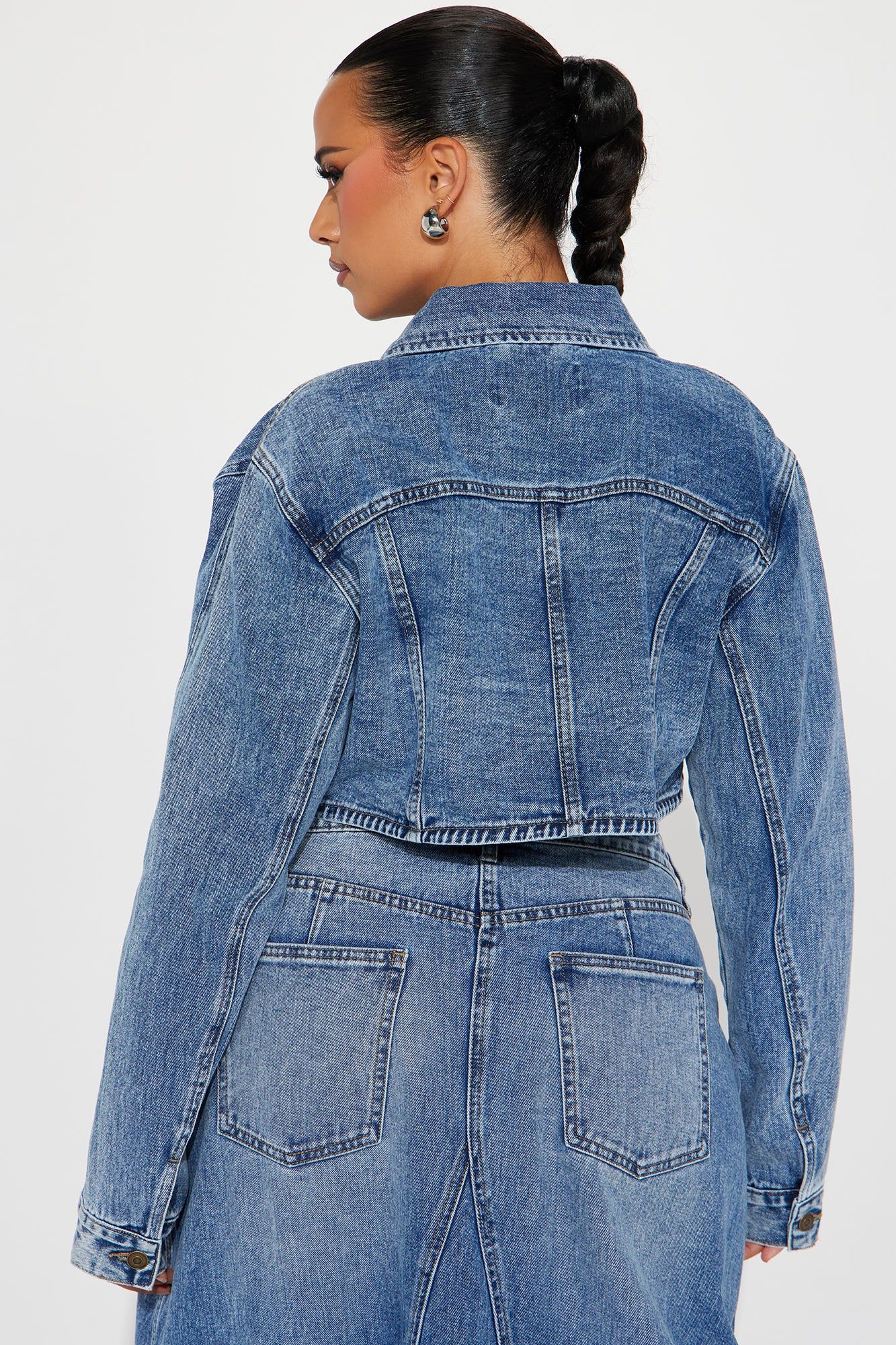 Lone Pine Cropped Bolero Denim Jacket - Medium Wash sold by Fashion Nova product image thumbnail 6