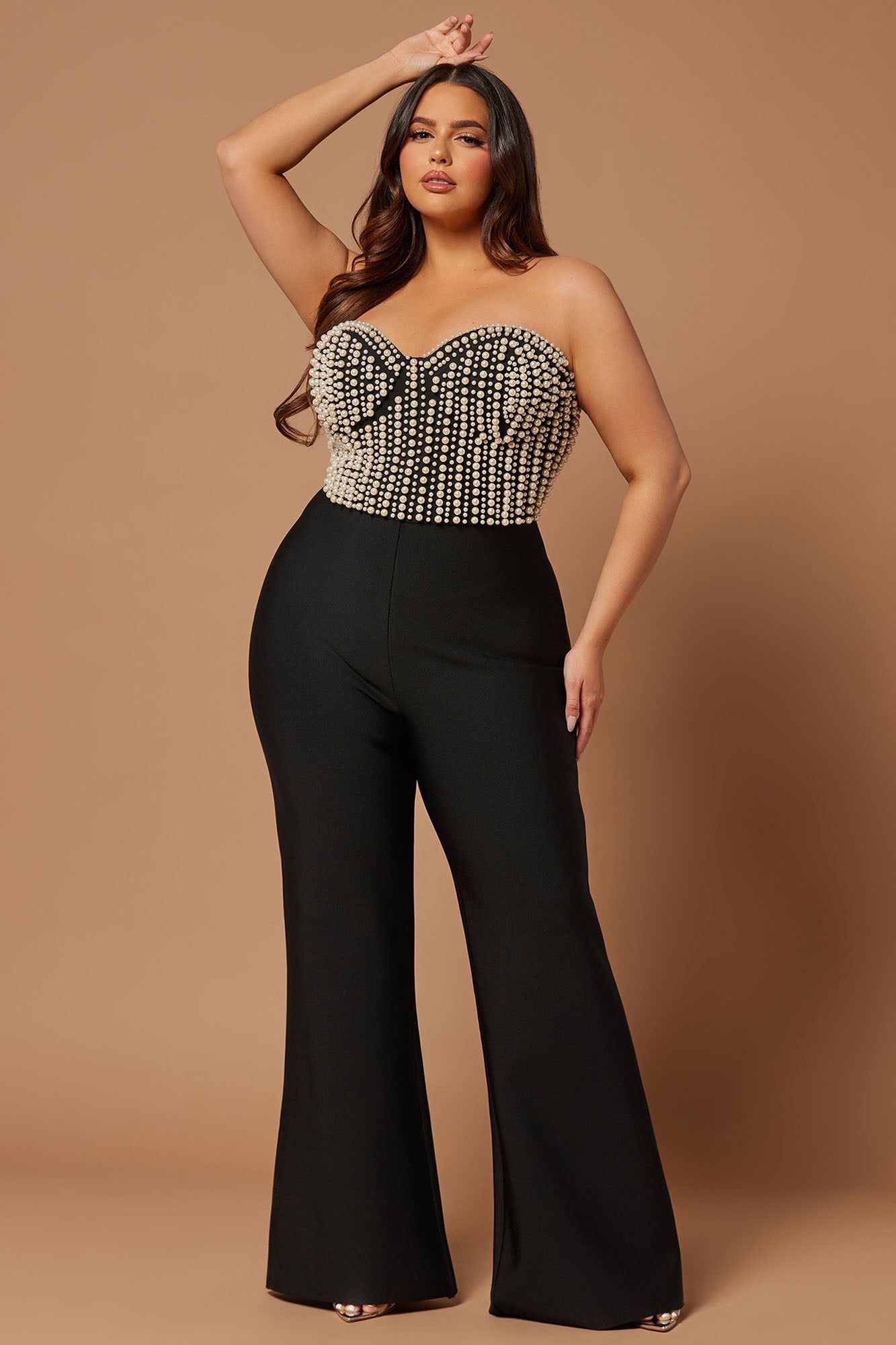 Eloise Pearl Bandage Jumpsuit - Black sold by Fashion Nova product image thumbnail 5