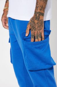 With It Cargo Sweatpants - Royal sold by Fashion Nova